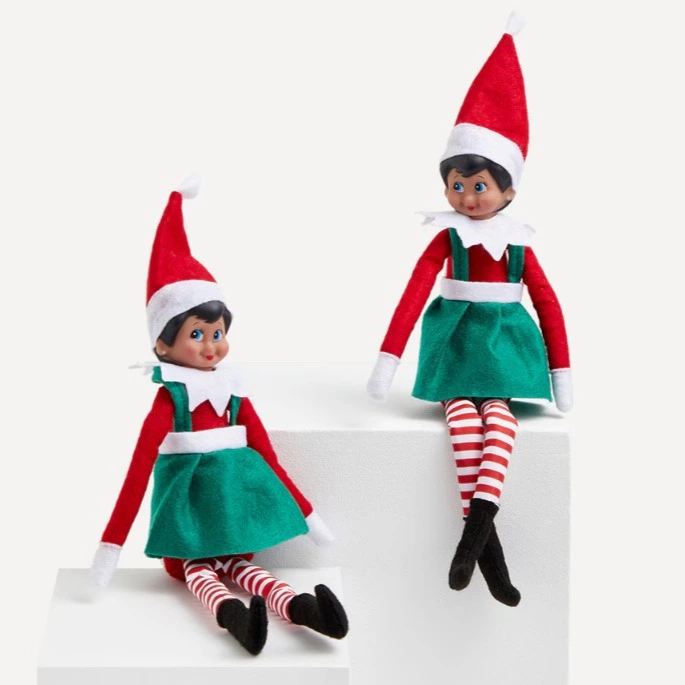 El Corte Inglés Set de 2 muñecos de Elfos traviesos Navidad

