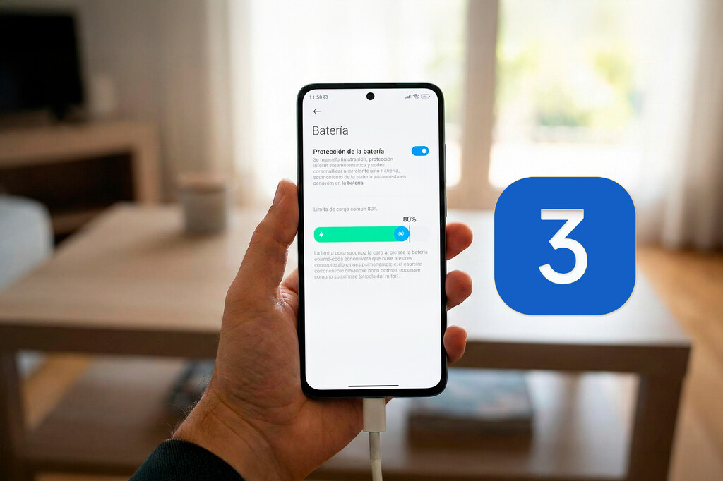 HyperOS 3 tiene la función perfecta para que no te saltes la regla del 80/20: la salud de tu batería lo va a agradecer muchísimo 