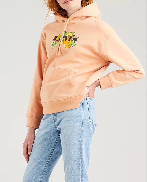 SUDADERA DE MUJER CON CAPUCHA Y LOGO DE LA MARCA EN EL PECHO