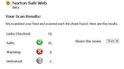 Escanea tu Facebook con Norton Safe Web