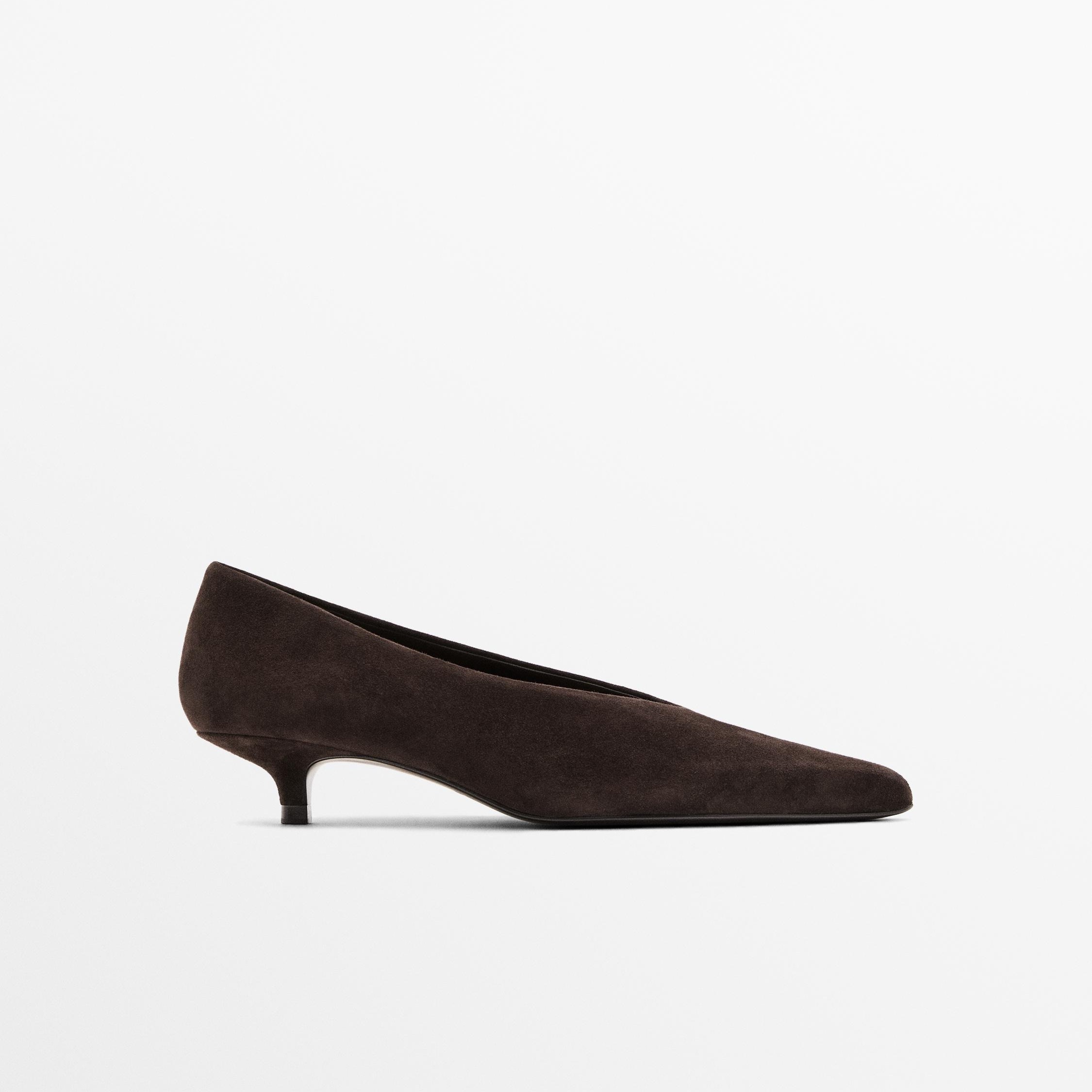 Zapato salón de ante