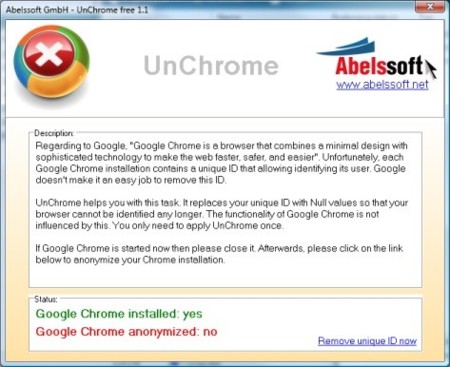 UnChrome hace Google Chrome aún más anónimo