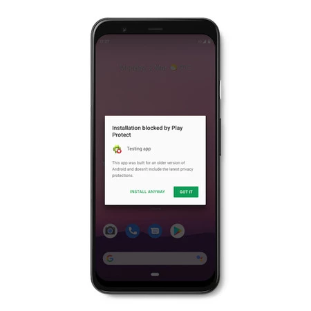 インストールがブロックされました