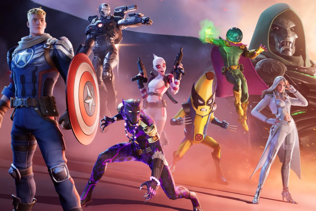 Logotipo de Epic Games y personajes de Disney