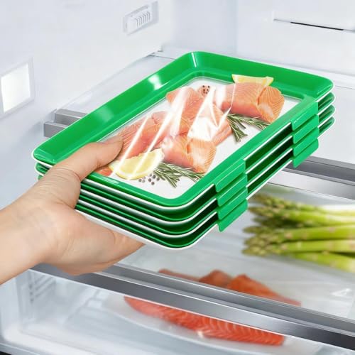 txuzong 3 Piezas Bandeja de Conservación Reutilizable