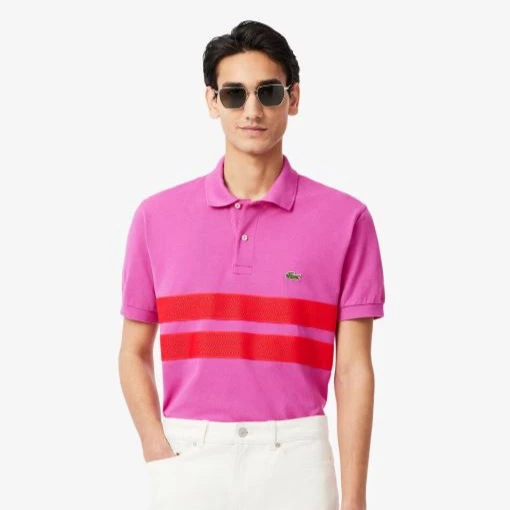 Polo de hombre de corte clásico de manga corta

