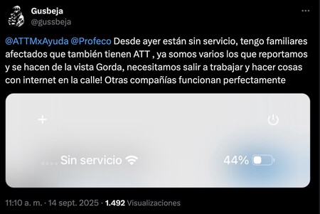 Att Sin Servicio Problemas Afectaciones Cdmx