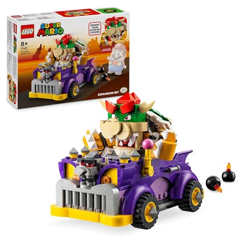 LEGO Super Mario Set de Expansión: Coche Monstruoso de Bowser Juguete Coleccionable con Figura del Personaje del Videojuego, Regalo para Niños, Niñas y Gamers de 8 Años o Más 71431