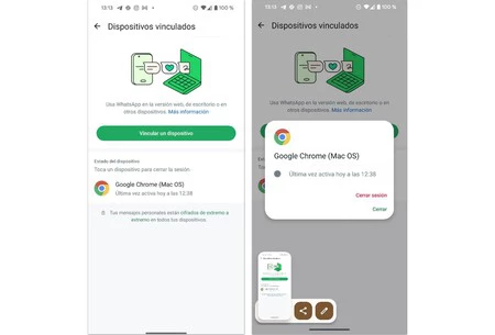 WhatsApp 2 を閉じる