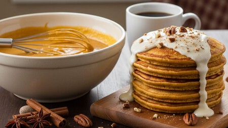 Cuánta masa necesitas para preparar hot cakes de pumpkin spice para 4 personas