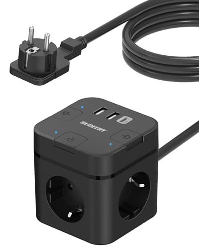 SUDEERY Cubo de enchufe con USB C
