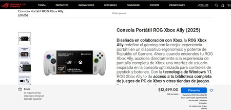 Xbox Rog Ally Precio Mexico Preventa