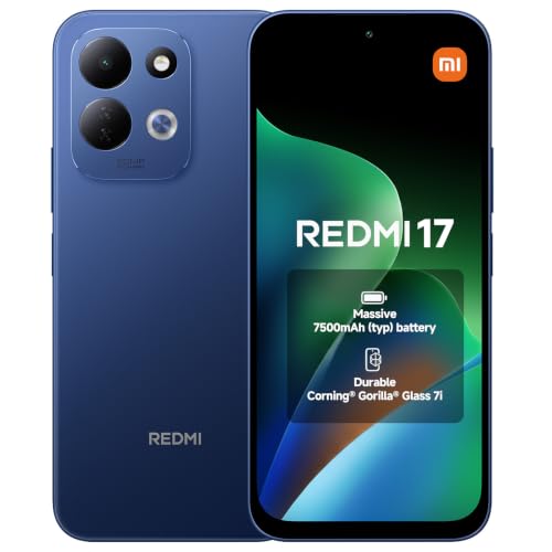 XIAOMI Redmi 17 Smartphone 4G, 4GB RAM + 128GB, 120Hz, 7500mAh, 50MP, Azul
