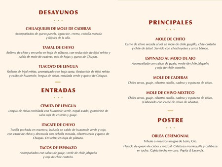 Menu El Mural