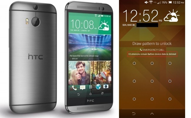 HTC One M8 Wipe