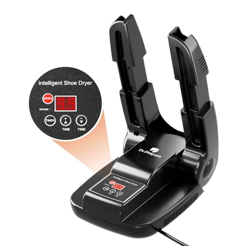 Dr.Prepare Secador de Zapatos Secador de Botas Rápido con Ventilador de Calor y Temporizador Secador de Calzado Diseño Plegable y Portátil para Zapatos, Botas de Fútbol, Calcetines, Guantes
