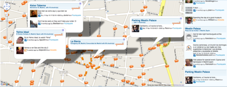 FourWhere une Foursquare, Gowalla y Yelp