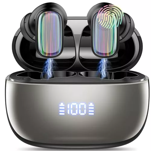 Conyat 2025 Auriculares Traductores de Idiomas, 3en1 AI Auriculares Traductor en Tiempo Real 164 Idiomas y 6 Modos de Traducción, 40H Bluetooth 5.4 Cascos Inalambricos para Viajes, Reuniones, Negro