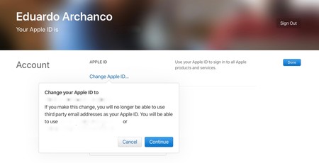 Cambio Apple Id