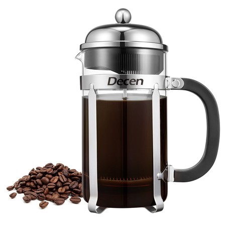 Cupón de descuento del 60% en la cafetera de estilo francés para café molido Decen: aplicándolo se queda en 9,99 euros en Amazon