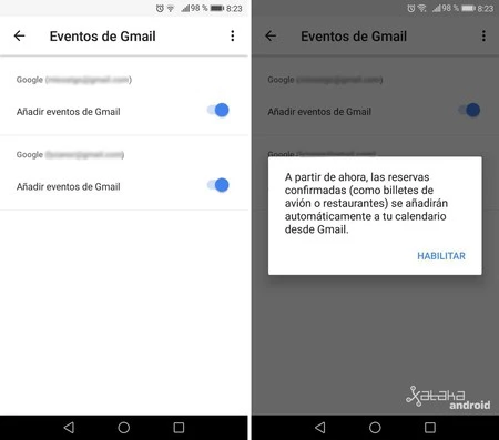 Eventos Gmail Google Calendar