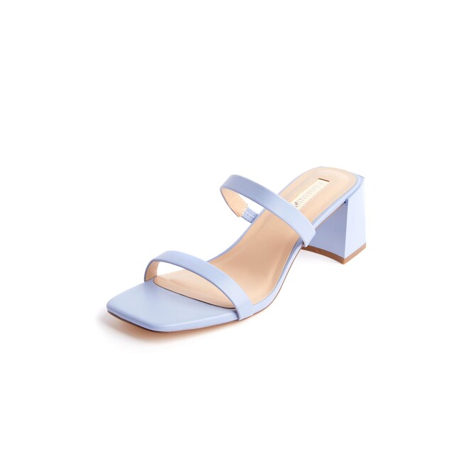 Sandalias Primark Cross Correa Block Heel Mujer Blancos En