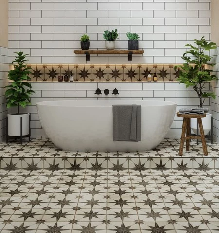 Suelos inspiradores y con mucho estilo para el cuarto de baño