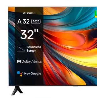 Xiaomi TV A 32, Tamaño compacto con pantalla colorida, sonido dinámico con audio Dolby , DTS-X y DTS Virtual:X, Fini metálico de alta gama
