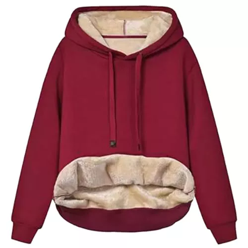 DURINM Sudaderas Mujer con Capucha Invierno Caliente