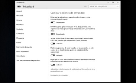 Con la nueva build 10061, Windows 10 estrena nuevas opciones de privacidad