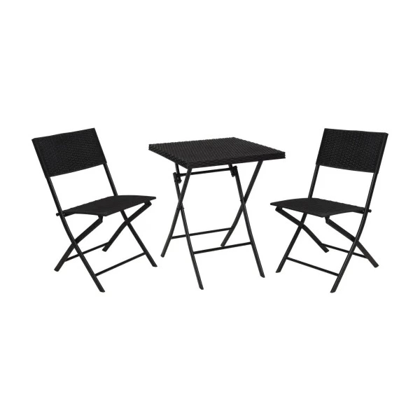 Conjunto de Jardín de Acero Mesa + 2 Sillas

