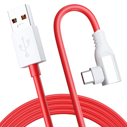 ACANDYA Cable USB C para OnePlus 8 12R 10 Pro Nord 2T 11 5G, 1,8M 90Grados 80W 65W 6.5A SUPERVOOC Carga Rápida Cable USB a USB C, Cable Tipo C para Nord 2 9 Pro 9 12 Realme OPPO Reno Find, Mejora