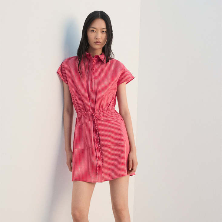 Vestido camisero rayas