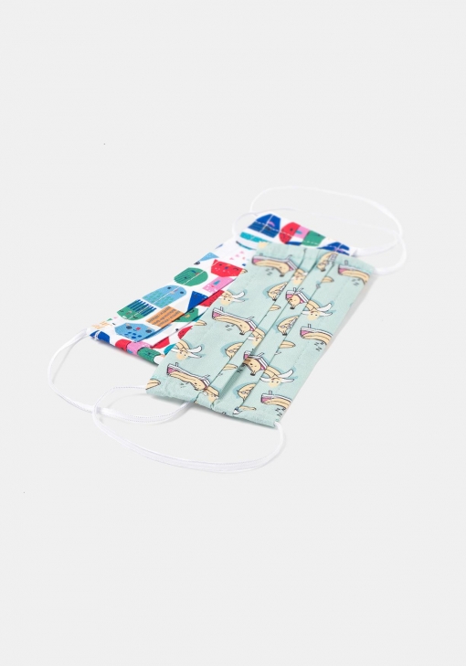 Pack dos mascarillas higiénicas estampadas infantil Unisex