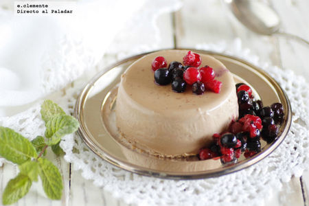 Panacotta de chocolate con leche. Receta