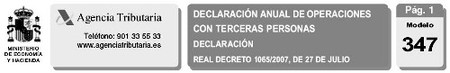 Modelo 347: cambios para el ejercicio 2011