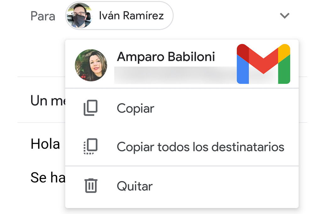 Gmail hace más fácil copiar y pegar direcciones de correo en los destinatarios de un correo