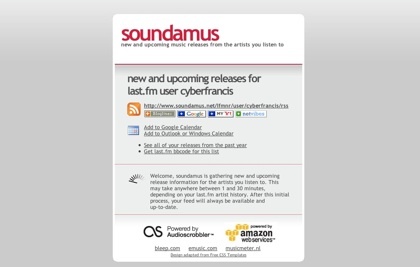 Soundamus, próximos lanzamientos de tus músicos favoritos en un feed