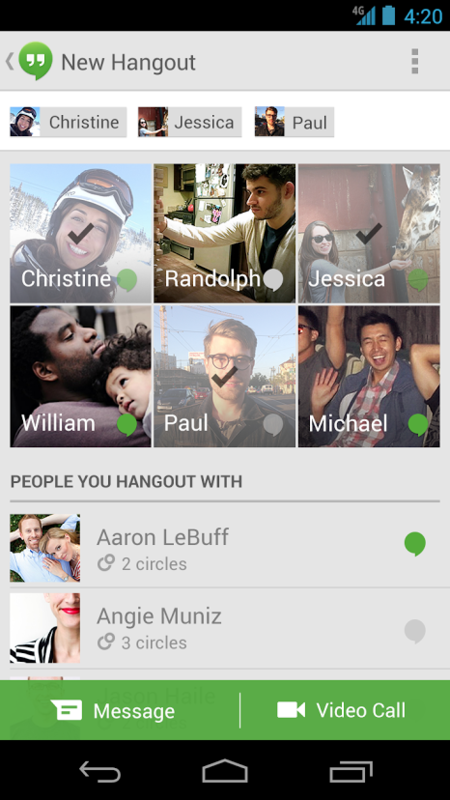 Google Hangouts para Android se actualiza con estado de conexión y otras mejoras