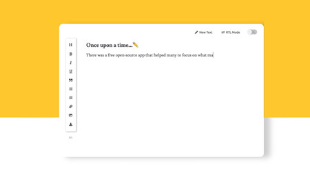 Writty es un editor de texto open source, con un diseño impecable y que te ayuda a "centrarte en lo que importa"