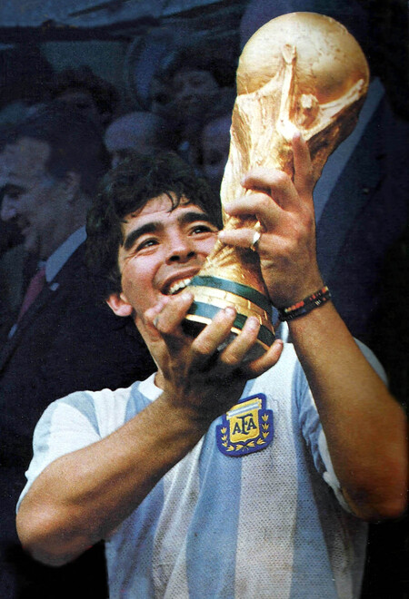 Maradona Mundial 86 Con La Copa