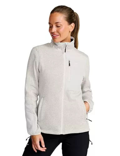 RevolutionRace Northbound Fleece Jacket para Mujer, Chaqueta polar outdoor, perfecta para senderismo, Grey Melange, XL