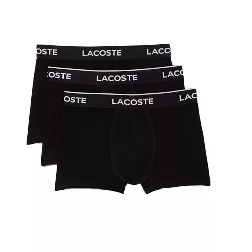 Lacoste Paquete de 3 Calzoncillos elásticos para Hombre 5H1300 (Paquete de 1), Negro, M