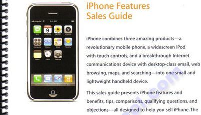Detalles del iPhone desvelados en un curso de formación de venta