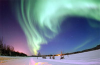 La aurora boreal vista desde el espacio