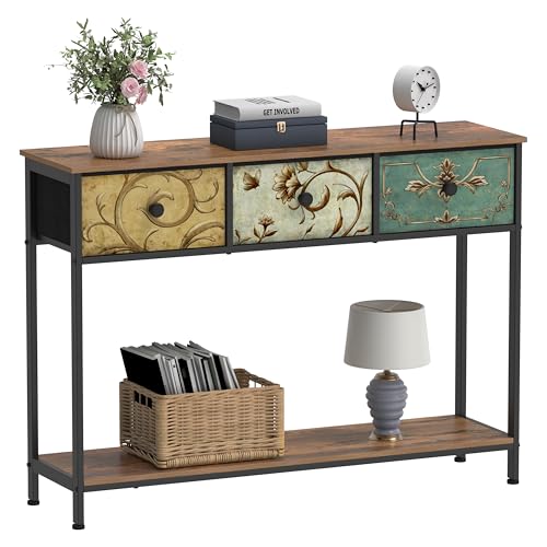 VEDECASA Mesa consola mesa auxiliar con 3 cajones