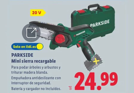 Mini Sierra Recargable 12v Parkside Folleto Lidl