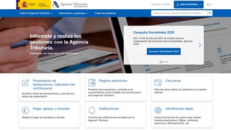 La Agencia Tributaria estrena web unificando información y mejorando (parcial y superficialmente) su diseño