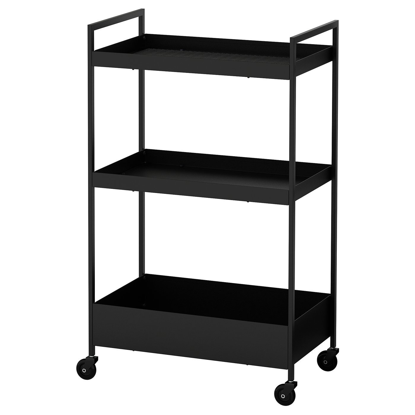 NISSAFORS - Carrito, negro, 50.5x30x83 cm