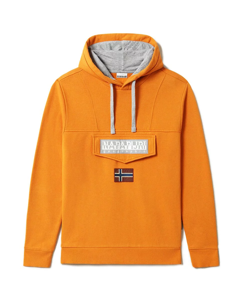 Sudadera de hombre Burgee wint 1 en color mostaza con capucha